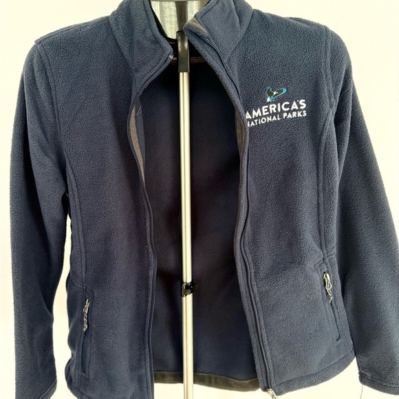 Port Authority Jackets & Blazers - Port Authority | Navy Fleece Jacket | Medium | National Parks Emblem